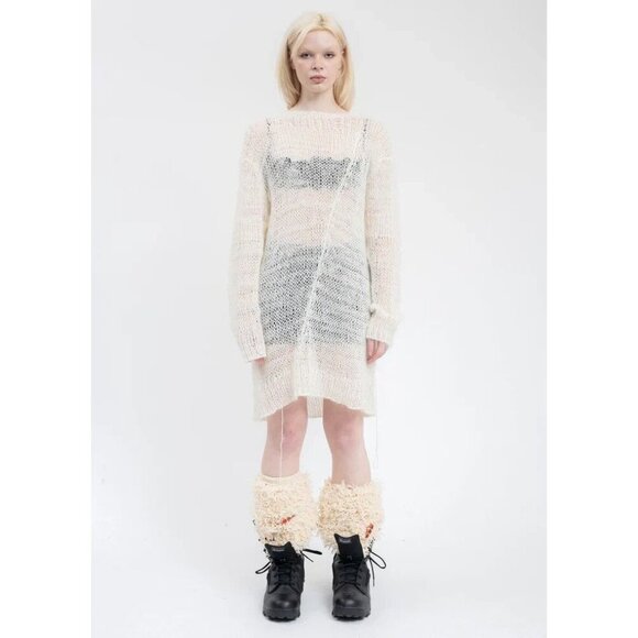 Doublet Upcycle Winder Yarn Pullover Limited 12/14 One Size White Sweater $790 - Picture 1 of 16